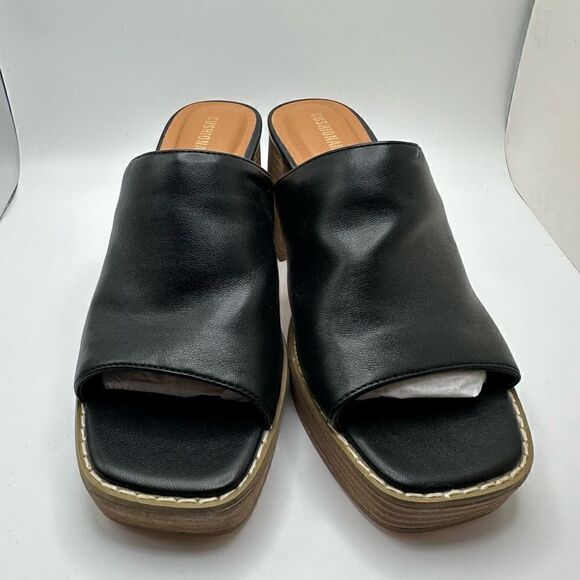 CUSHIONAIRE Women's soft one band Heel Sandal +Memory Foam 7.5 BLACK - Picture 2 of 7